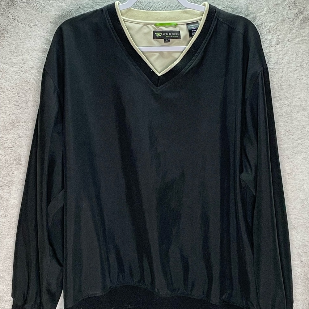 Wedge Golf & Beyond Mens Pullover Jacket | L | Black